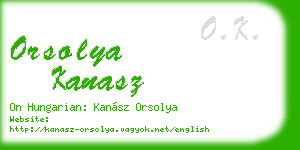 orsolya kanasz business card